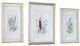 A & B Home 3-Piece Gold/White Floral Wall Art Set-0