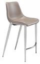 Zuo Modern Magnus Set of 2 Gray/Silver Counter Chairs-1