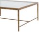 Century® Customizable Details Occasional Logan Glass Top Square Cocktail Table with Gold Base-2