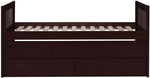 Mazin Furniture Rowe Rich Espresso Twin Captain Bed with Trundle-3