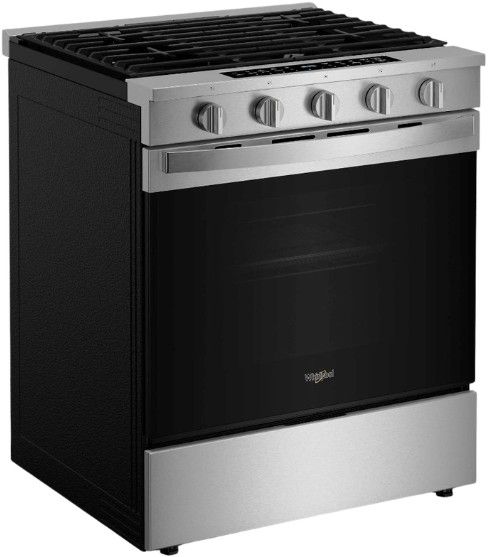 Whirlpool® 30" Fingerprint Resistant Stainless Steel Slide In Gas Range with Air Cooking Technology, Steam/Self Clean and High Speed Preheat-3