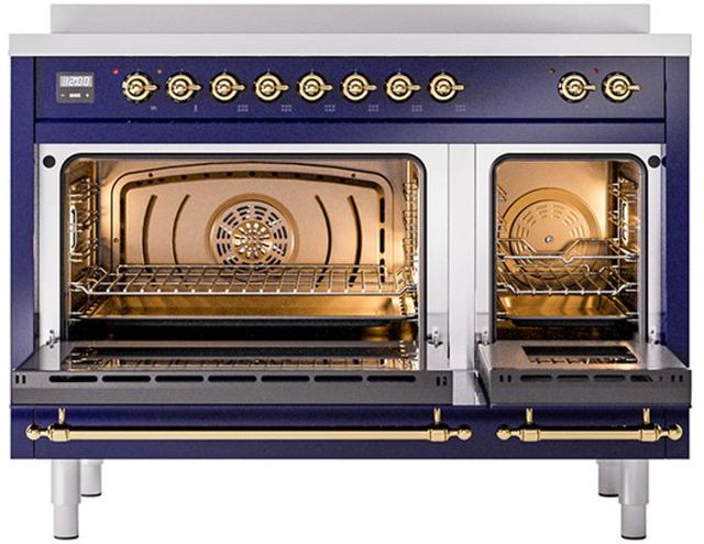 Ilve® Nostalgie II Series 48" Midnight Blue Pro Style Induction Range-2