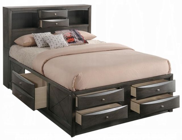 ACME Furniture Ireland Gray Queen Bookcase Bed-2