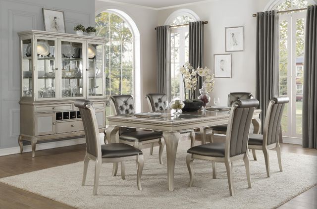 Homelegance® Crawford Silver Dining Table-1