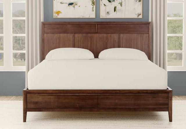 A-America® Ralston Dark Amber Queen Storage Panel Bed-2