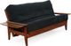 Night & Day Furniture™ Naples Black Walnut Queen Moon Glider Futon-1