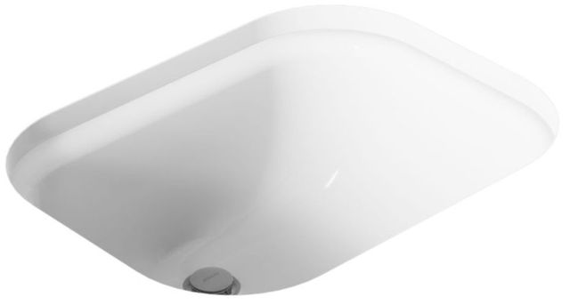 Kohler Tahoe® White 20" Widespread Rectangular Undermount Bathroom Sink-0