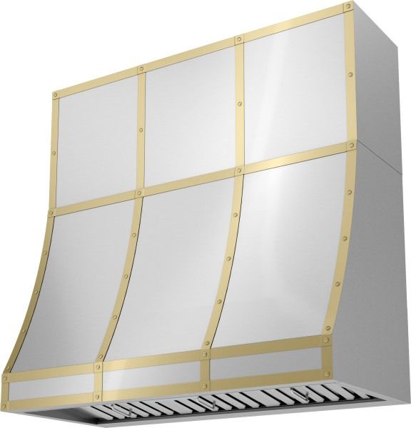 Zephyr Designer Collection 48'' x 18'' Satin Gold Duct Cover Banding Kit-1