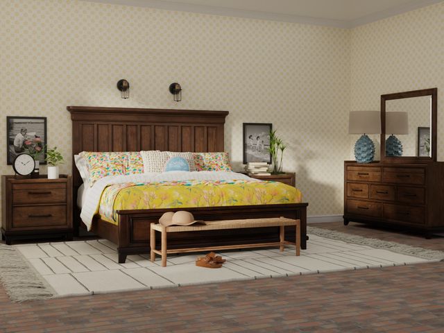 Oakwood Dresser and Mirror-1