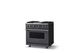 Viking® 5 Series 36" Cast Black Pro Style Gas (NG) Range with Brushed Brass Trim-2