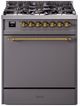 Ilve® Nostalgie II Series 30" Graphite Matte Pro Style Dual Fuel Range-0
