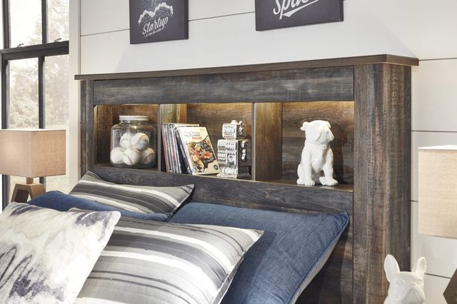Signature Design by Ashley® Drystan 2-Piece Brown Full Bookcase Headboard Set-3