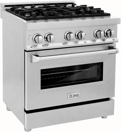 ZLINE 30" Satin Stainless Steel Pro Style Dual Fuel Range-3