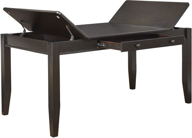 Signature Design by Ashley® Ambenrock Almost Black Storage Dining Table-1