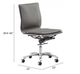 Zuo® Lider Plus Gray Armless  Office Chair-4