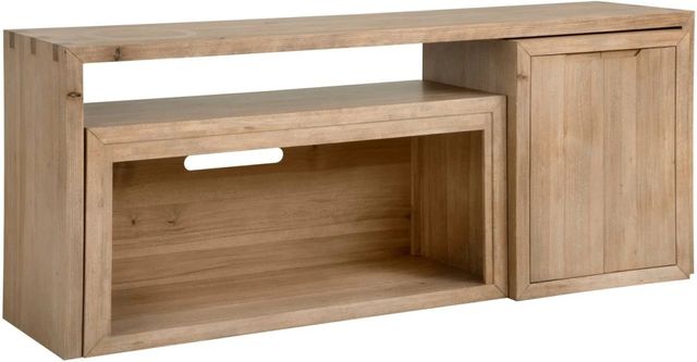 aspenhome® Lyndon Light Cashmere 75" Console with Fireplace-3