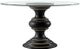 Najarian Furniture Sorento Glass Top Dining Table with Black Base-0