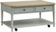 Null Furniture Expressions Acorn Rectangular Cocktail Table with Cottage Blue Base-0