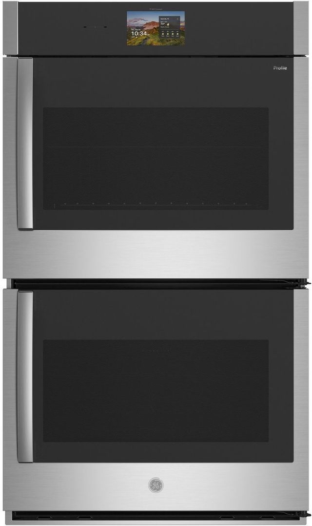 GE Profile™ 30" Stainless Steel Smart Double Electric Wall Oven with Right-Hand Side-Swing Door-0