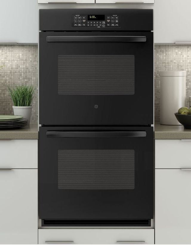 GE® 27" Electric Double Oven Built In-Black-2