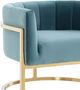 TOV Furniture Magnolia Sea Blue Velvet Chair with Gold Base-4