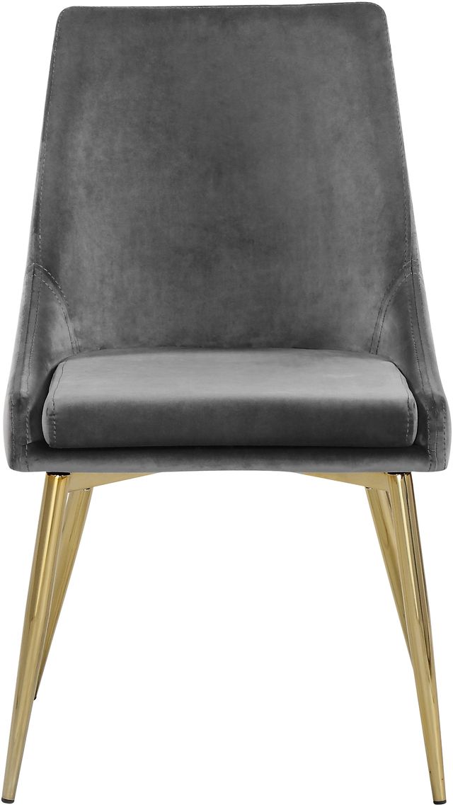 Meridian Furniture Karina Gray/Gold Velvet Dining Chair-1