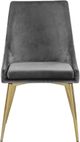 Meridian Furniture Karina Gray/Gold Velvet Dining Chair-1