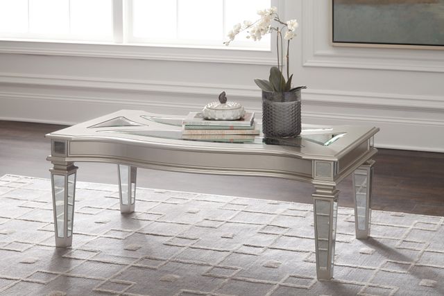 Signature Design by Ashley® Tessani Silver Rectangular Coffee Table-1