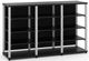 Salamander Designs® Synergy Triple 40 AV Cabinet-Black/Aluminum-0