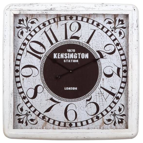 YHD Distressed White Wall Clock-0