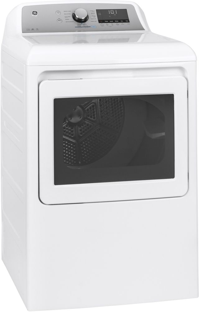 GE® 7.4 Cu. Ft. White Front Load Electric Dryer-1