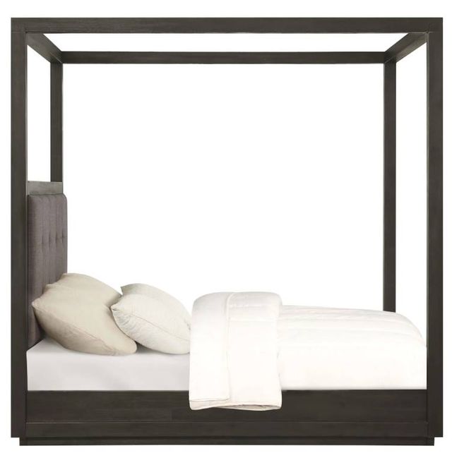 Modus Furniture Oxford Basalt Gray/Dolphin Queen Upholstered Canopy Bed-3