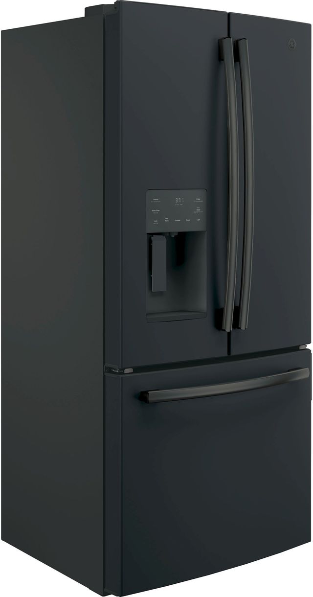 GE® 17.5 Cu. Ft. Black Slate Counter Depth French Door Refrigerator-3