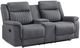 Homelegance® Dean Gray Double Manual Reclining Loveseat with Center Console-0