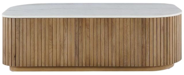 Uttermost® Arik Natural/White Marble Top Coffee Table-4