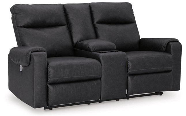 Axtellton Power Reclining Loveseat with Console - Carbon Axtellton Power Reclining Loveseat with Console - Carbon