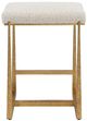 Uttermost® Midas Antique Gold/Driftwood Counter Stool-5