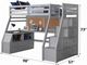 ACME Furniture Jason II Gray Twin Youth Loft Bed with Storage-2