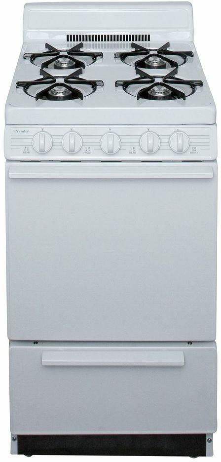 Premier 20" White Freestanding Gas Range-0
