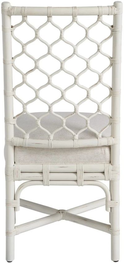 Universal Explore Home™ Weekender Coastal Living Home Marco Nomad Snow-White Rattan Dining Side Chair-3