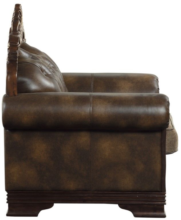 Homelegance® Croydon Brown/Dark Cherry Chair-3