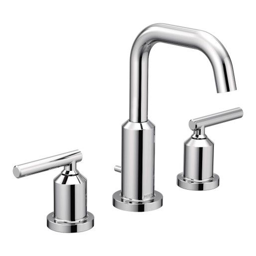 Moen® Gibson Chrome Two-Handle High Arc Bathroom Faucet-1