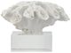 A & B Home White Faux Coral With Glass Base-3