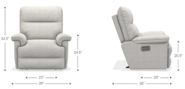 La-Z-Boy® Jay Mushroom Power Rocking Recliner with Headrest-4