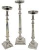 A & B Home 3-Piece Silver Pillar Holders-0