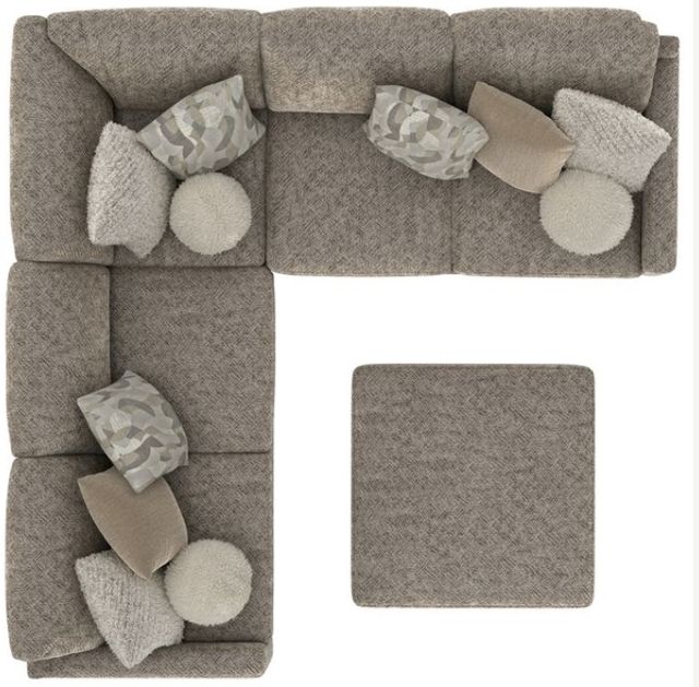 Jackson Furniture Turner 4-Piece Mushroom Sectional with Ottoman-4