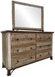 International Furniture Direct Antique Brown Mirror-3