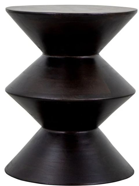 YHD Nali Black Round End Table-0