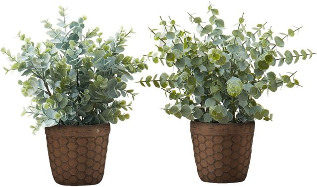 Monarch Specialties Inc. 2-piece 13" Artificial Plant with Brown Pot-0
