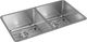 Elkay Crosstown® 5-Piece Polished Satin 31-1/2" x 18-1/2" x 9" Equal Double Bowl Undermount Sink Set-0